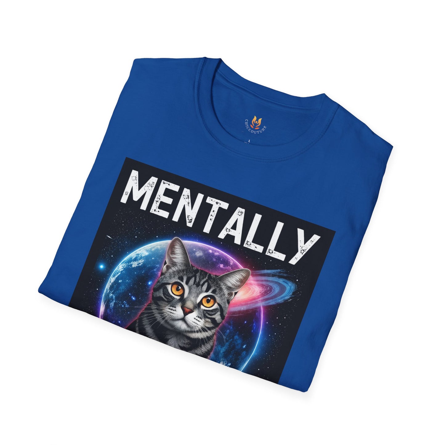 Mentally on the Moon Cat T-Shirt — Cosmic Cat Tee