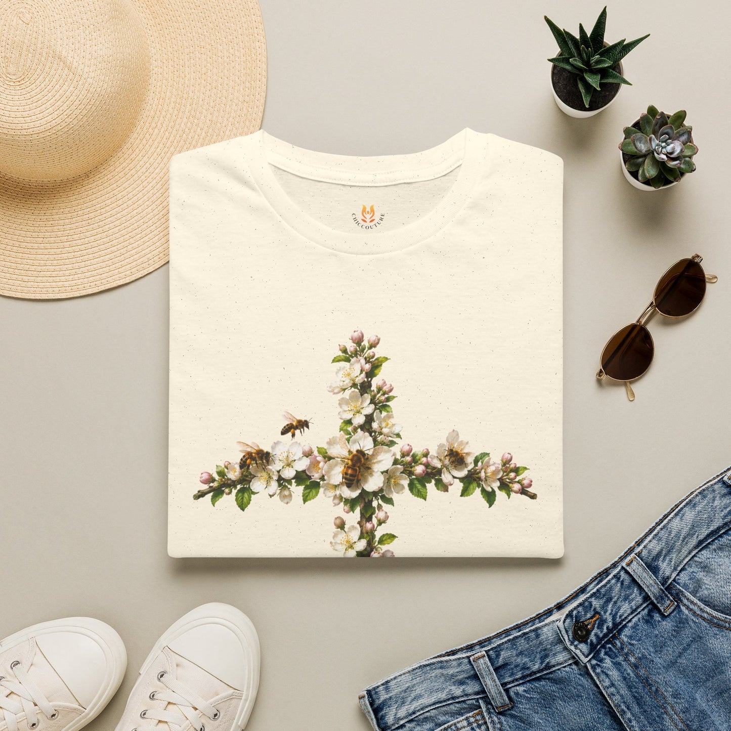 Apple Blossom Cross T-Shirt Gallery Image 4 | ChicCouture