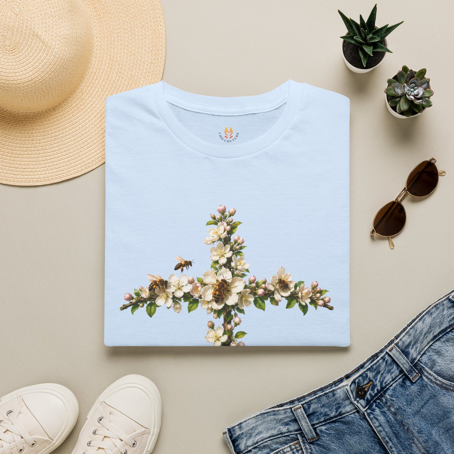 Apple Blossom Cross T-Shirt Gallery Image 5 | ChicCouture