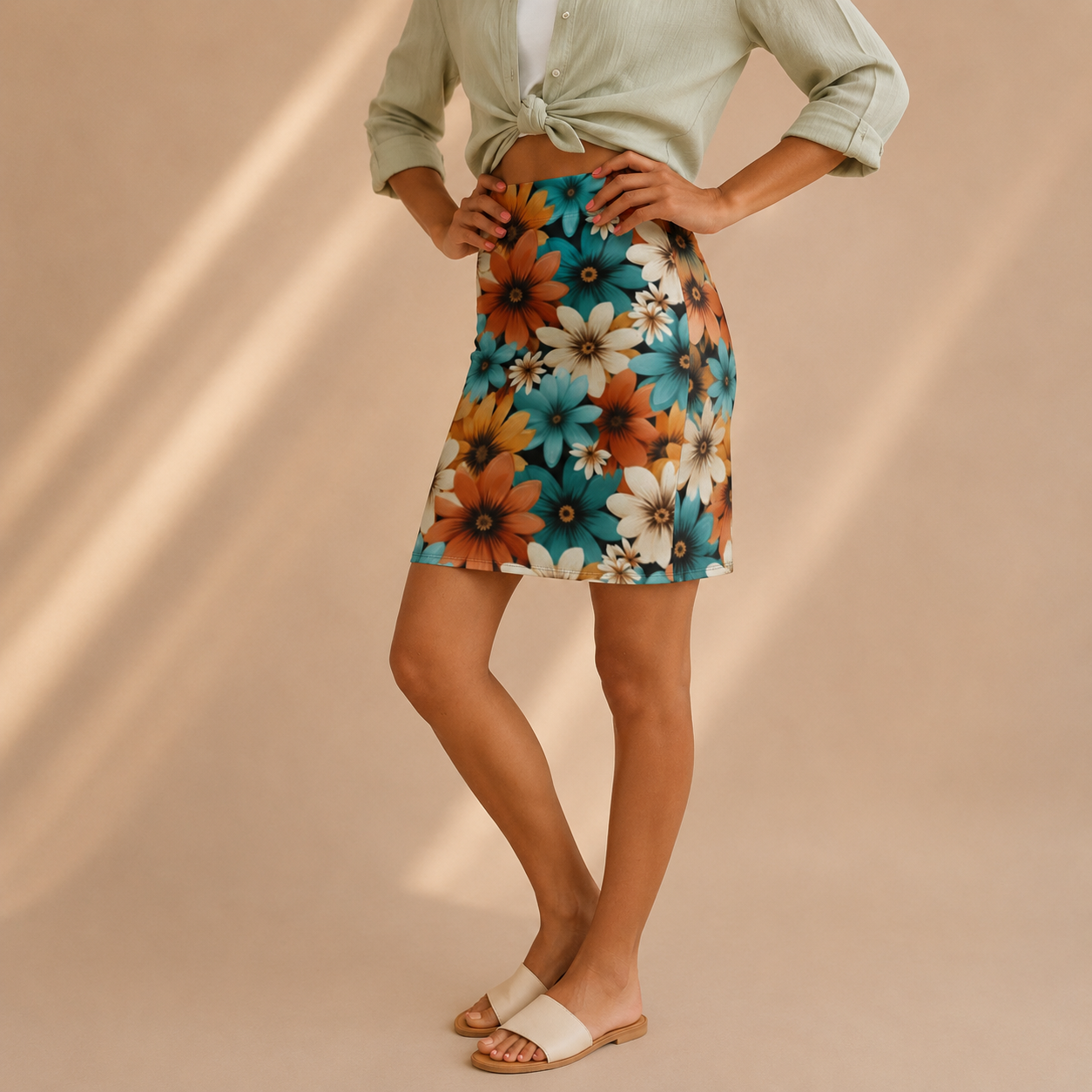 Autumn Blossom Floral Skirt Gallery Image 3 | ChicCouture