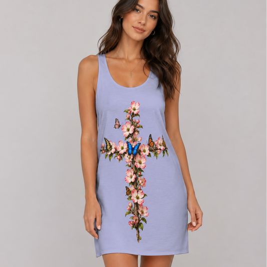 Blossom Cross Racerback Dress (Pastel Purple) Main Image | ChicCouture