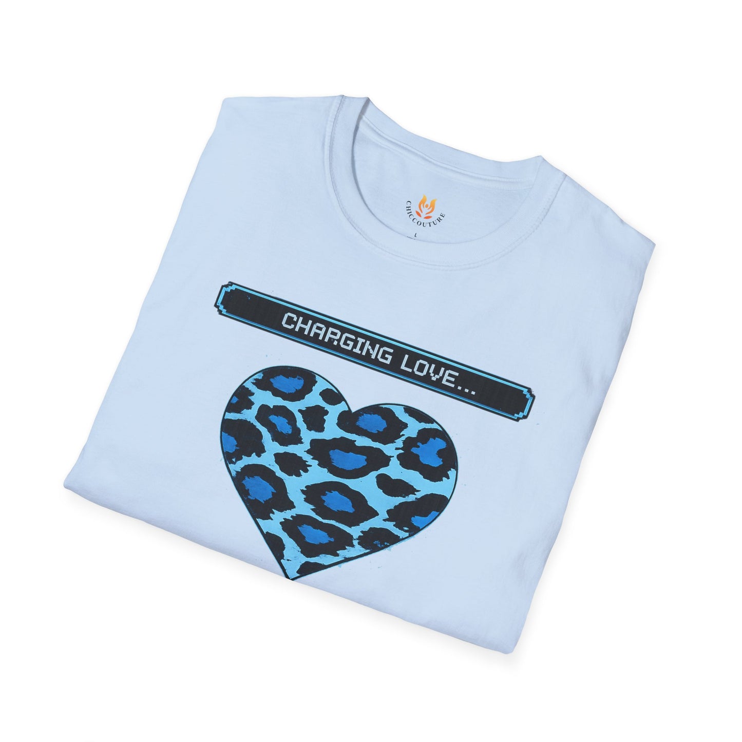 Blue Leopard Charging Love - Unisex Softstyle T-Shirt Gallery Image 10 | ChicCouture