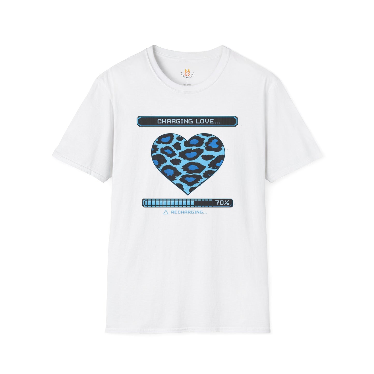 Blue Leopard Charging Love - Unisex Softstyle T-Shirt Gallery Image 3 | ChicCouture