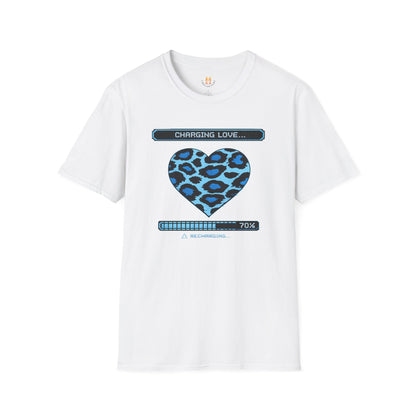 Blue Leopard Charging Love - Unisex Softstyle T-Shirt Gallery Image 3 | ChicCouture