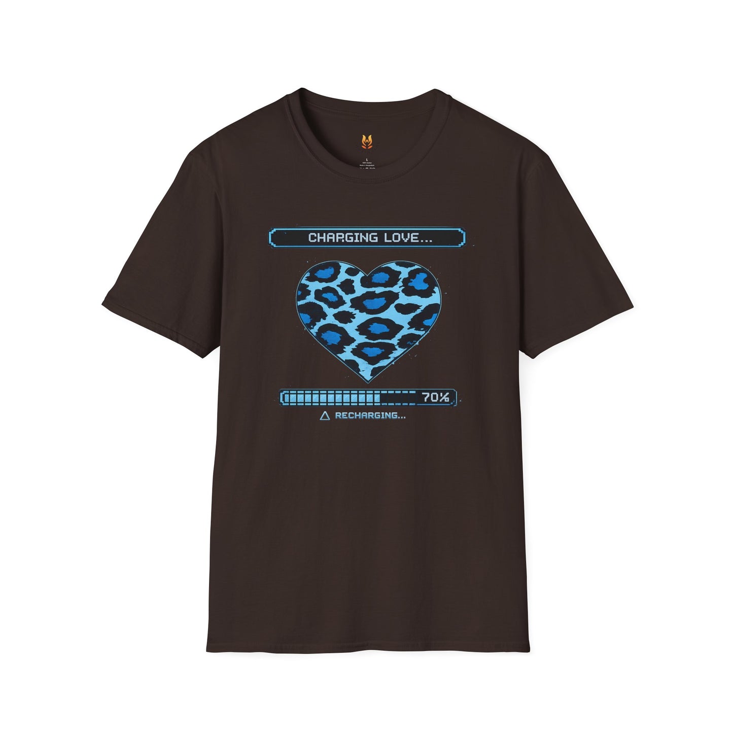 Blue Leopard Charging Love - Unisex Softstyle T-Shirt Gallery Image 5 | ChicCouture