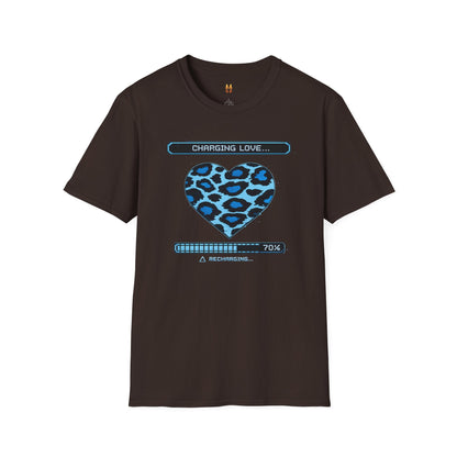 Blue Leopard Charging Love - Unisex Softstyle T-Shirt Gallery Image 5 | ChicCouture
