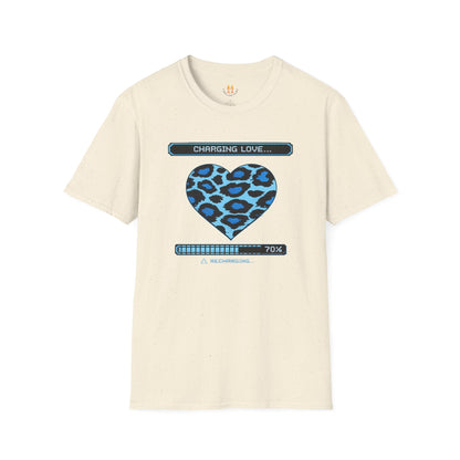 Blue Leopard Charging Love - Unisex Softstyle T-Shirt Gallery Image 6 | ChicCouture