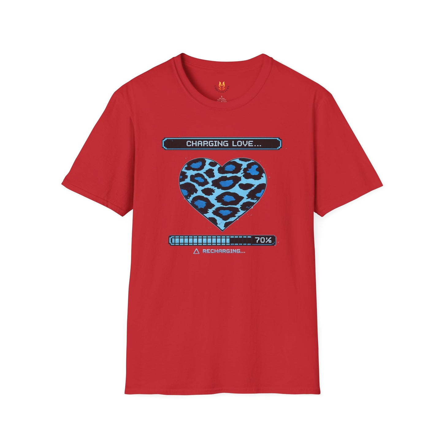 Blue Leopard Charging Love - Unisex Softstyle T-Shirt Gallery Image 7 | ChicCouture