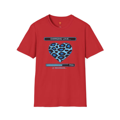 Blue Leopard Charging Love - Unisex Softstyle T-Shirt Gallery Image 7 | ChicCouture