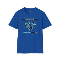 Blue Leopard Charging Love - Unisex Softstyle T-Shirt
