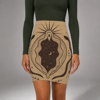 🌙 Celestial Womb Pencil Skirt