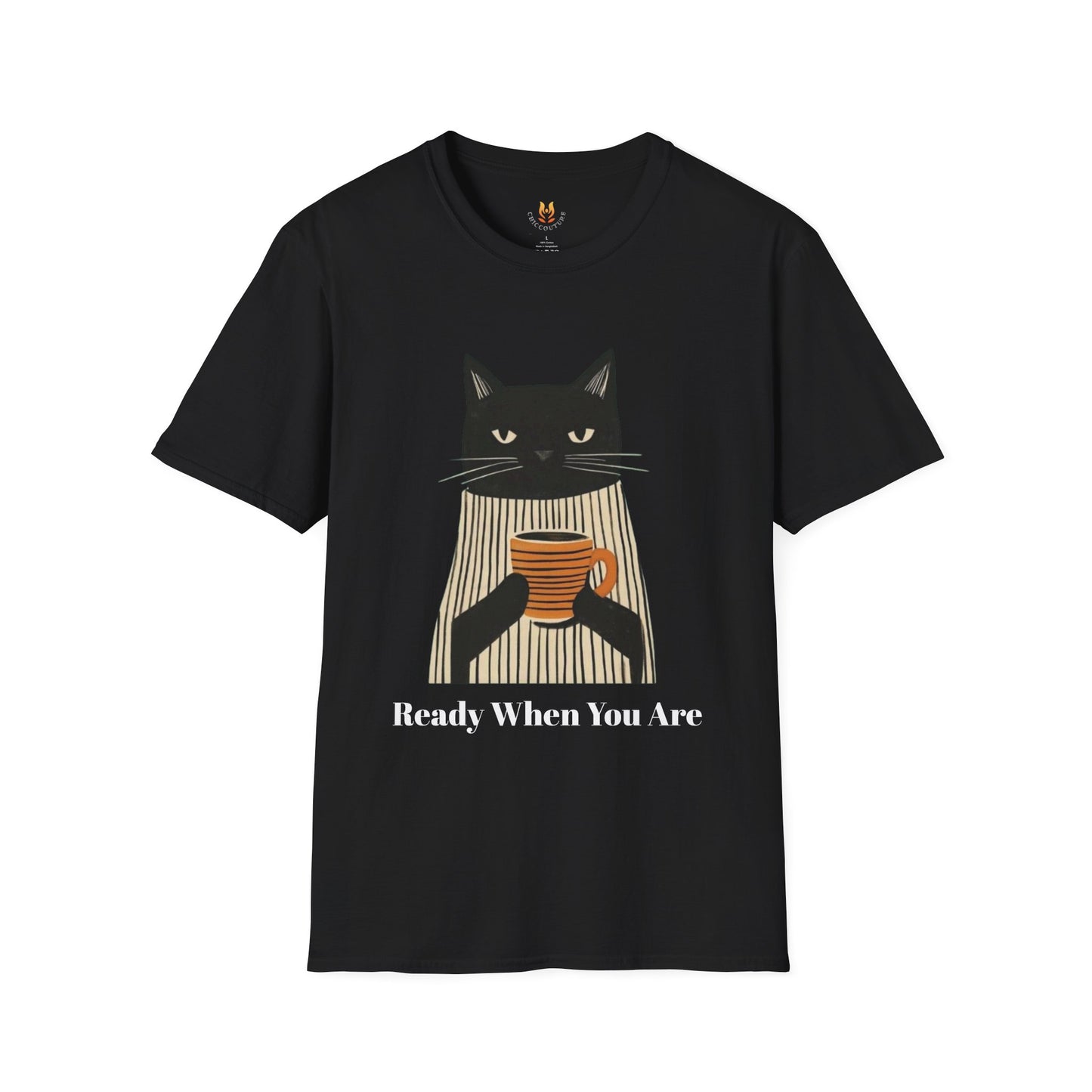 Cool Cat - Unisex Softstyle T-Shirt Gallery Image 3 | ChicCouture