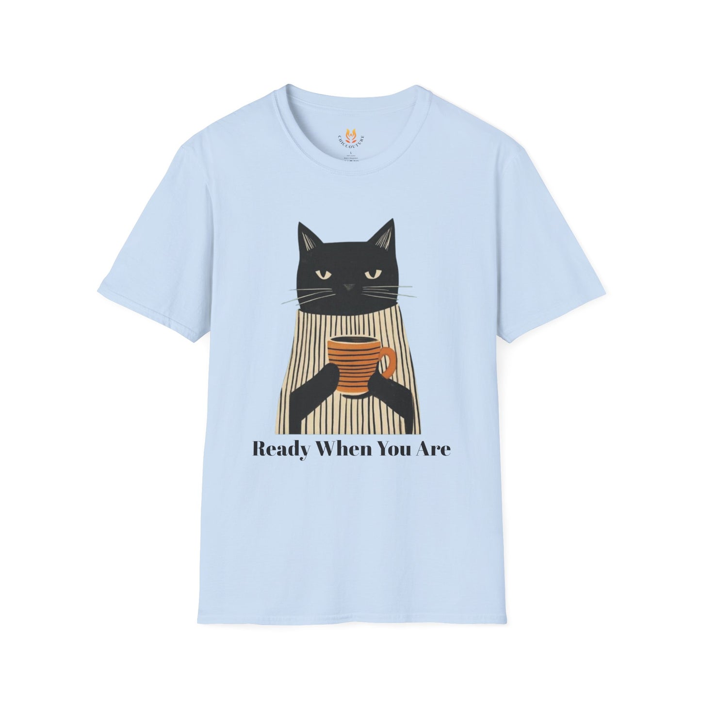 Cool Cat - Unisex Softstyle T-Shirt Main Image | ChicCouture