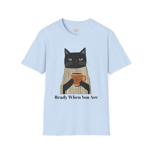 Cool Cat - Unisex Softstyle T-Shirt Main Image | ChicCouture