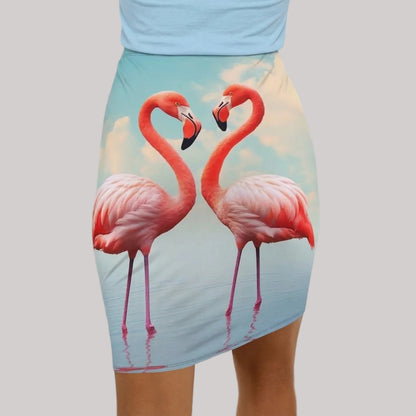 Flamingo Love Skirt Gallery Image 2 | ChicCouture