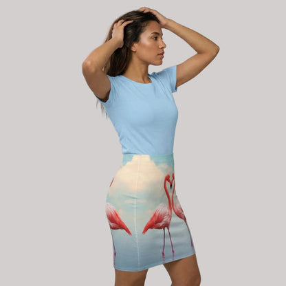 Flamingo Love Skirt Gallery Image 4 | ChicCouture