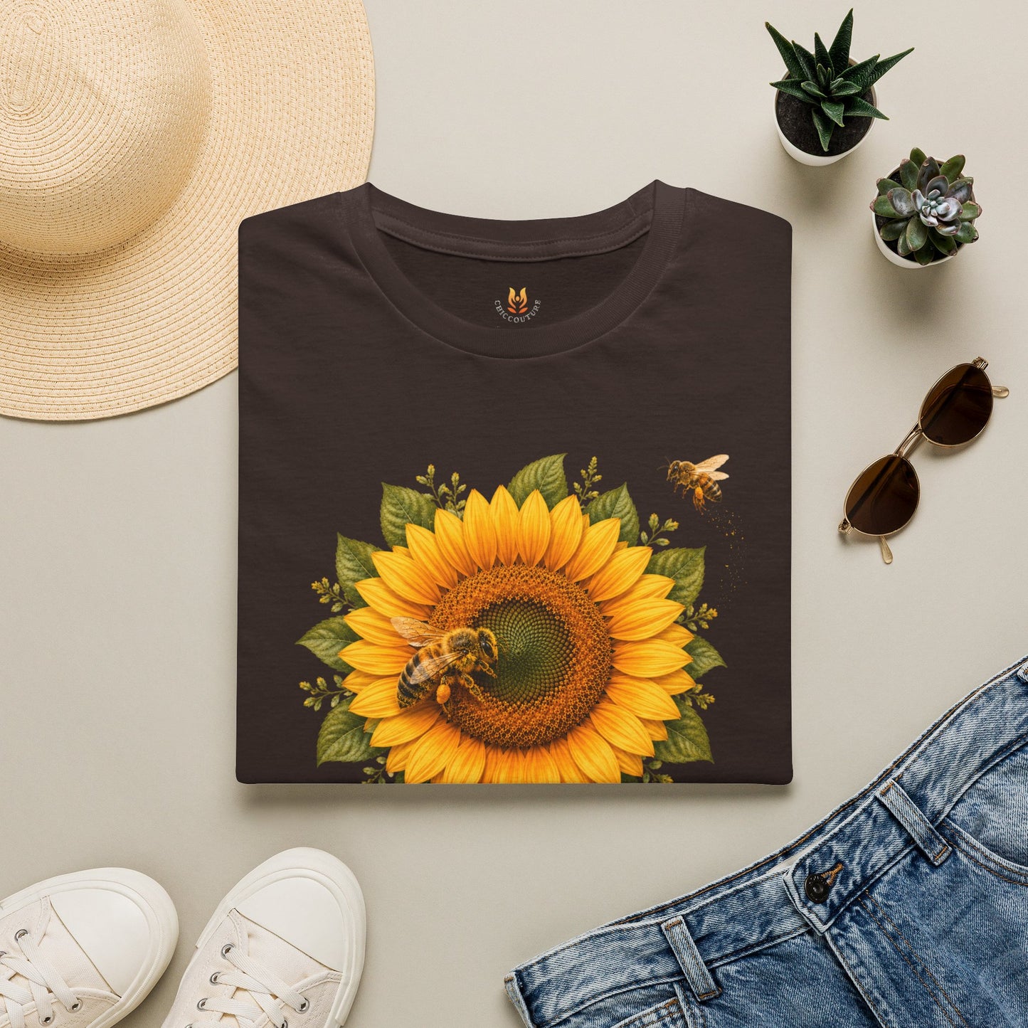 Golden Petals T-Shirt Gallery Image 3 | ChicCouture