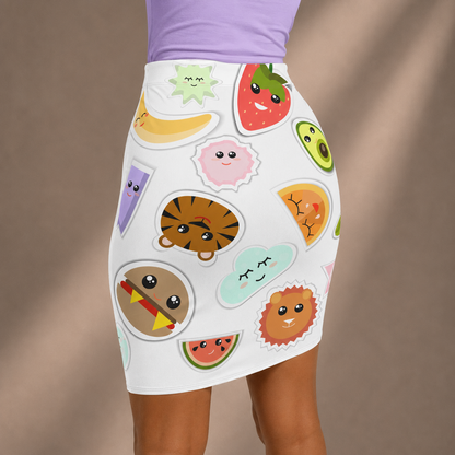 Happy Sticker Skirt Gallery Image 3 | ChicCouture