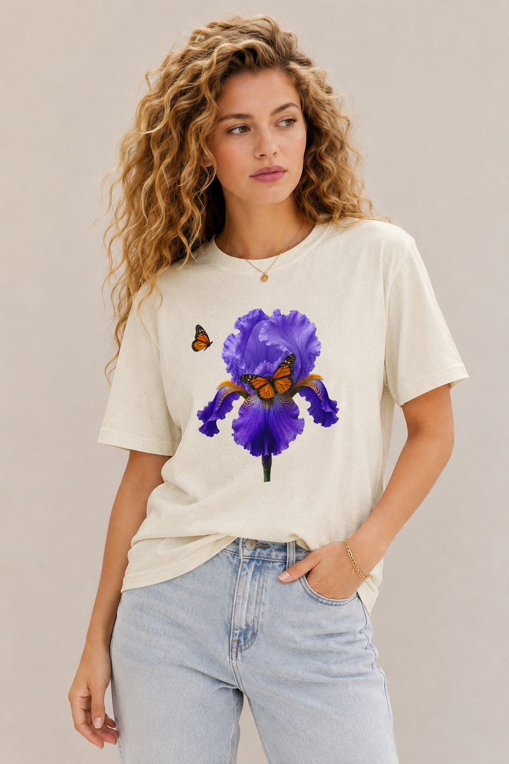 Iris and Butterflies T-Shirt Gallery Image 2 | ChicCouture