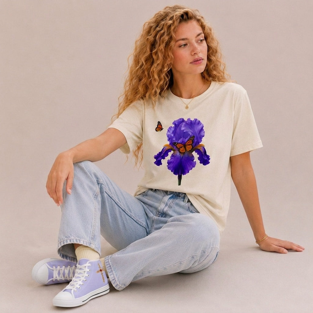 Iris and Butterflies T-Shirt Gallery Image 4 | ChicCouture