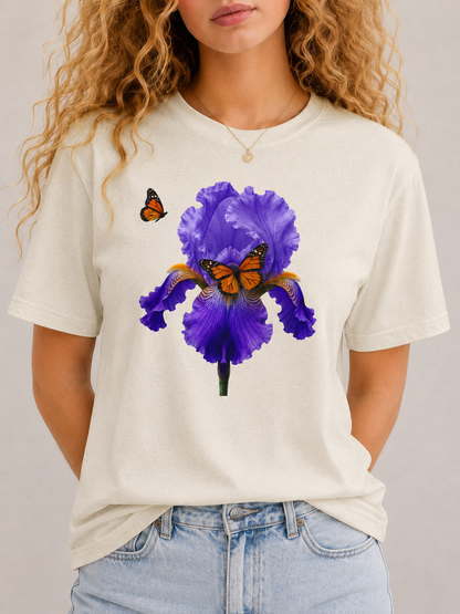 Iris and Butterflies T-Shirt Main Image | ChicCouture
